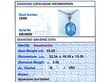 Diamond Necklace with Aquamarine Pendant Grading Card