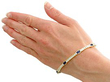 wearing sapphire and diamond bracelet