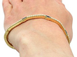 Wearing vintage sapphire bracelet in gold