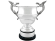 sterling silver trophy cup on plinth
