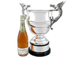 Antique sterling silver trophy cup on plinth