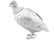 1920s antique partridge sugar box in silver