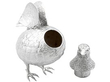 antique partridge sugar box in silver open