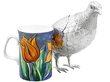 antique partridge sugar box in silver