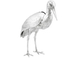 Large Antique Silver Stork Sugar Box