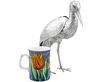 Large Antique Silver Stork Sugar Box for Sale