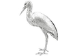 Large Antique Silver Stork Sugar Box for Sale