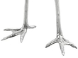 Large Antique Silver Stork Sugar Box Feet