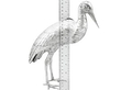 Large Antique Silver Stork Sugar Box Size