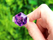 Hexagonal Cut Amethyst Ring in Gold Outside