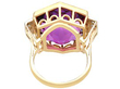 Hexagonal Cut Amethyst Ring in Gold UK