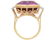 Vintage Hexagonal Cut Amethyst Ring in Gold 