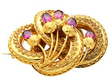 Antique Garnet Brooch in Gold for Sale