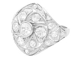 1920's Art Deco Diamond Ring in Platinum for Sale UK