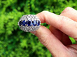 5 Carat Sapphire Ring with Diamonds Outside