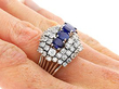 Sapphire Ring with Diamonds Wearing