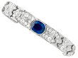 sapphire and diamond bracelet in platinum