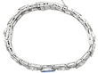 sapphire and diamond bracelet in platinum for sale