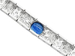 sapphire and diamond bracelet in platinum reverse