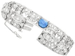 sapphire and diamond bracelet in platinum open