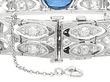 sapphire and diamond bracelet in platinum closed