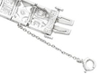 sapphire and diamond bracelet in platinum safety chain