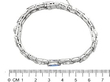 sapphire and diamond bracelet in platinum size