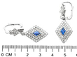 lozenge cut sapphire earrings with diamonds