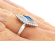 lozenge cut sapphire earrings with diamonds set