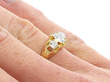 Diamond Trilogy Ring on hand