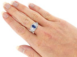 Sapphire and Diamond Ring Platinum on Hand