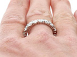 Size O Vintage Diamond Eternity Ring Worn On Hand