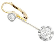 yellow gold and diamond drop earrings for sale UK