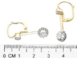 yellow gold and diamond drop earrings for sale size