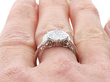 Old Cut Diamond Solitaire Ring Wearing 