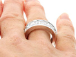 9.5 Carat Diamond Eternity Ring on Finger