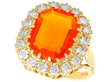 Fire Opal Engagement Ring