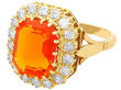 Fire Opal Engagement Ring
