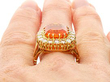 Fire Opal Engagement Ring
