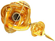 Back of Gold Antique Tassel Brooch