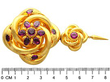  Antique Garnet Brooch in Yellow Gold 