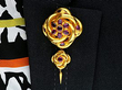 Wearing an Antique Garnet Brooch in Gold 