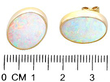 Vintage Opal Stud Earrings in Gold