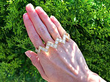Diamond Zig Zag Bangle in Gold Outside