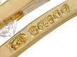 Diamond Zig Zag Bangle in Gold Hallmark