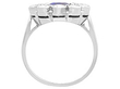1950s Blue Sapphire Ring in White Gold