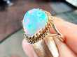 Cabochon Opal Ring in Yellow Gold for Sale