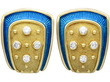 De Vroomen Diamond Earrings with Enamel