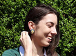 De Vroomen Diamond Earrings with Enamel Wearing
