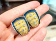 De Vroomen Diamond Earrings with Enamel